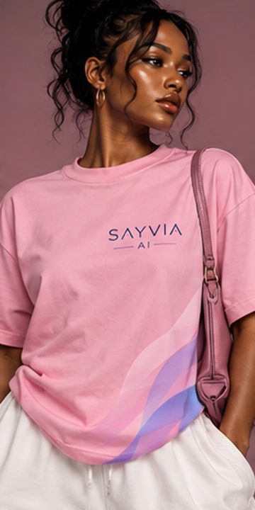 Sayvia tee: Pink · waves