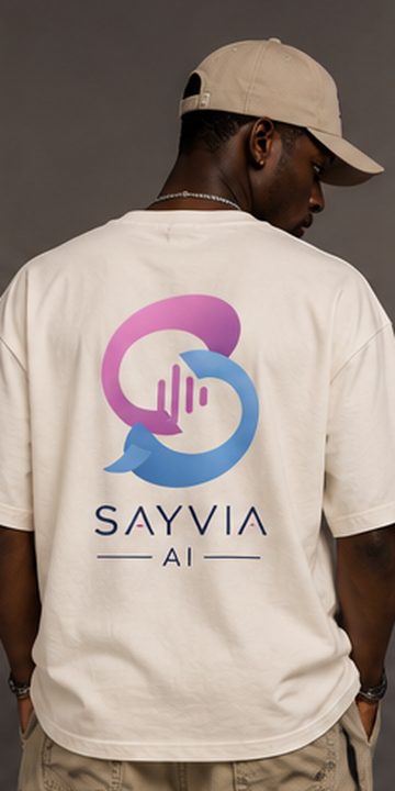Sayvia tee: Cream · logo